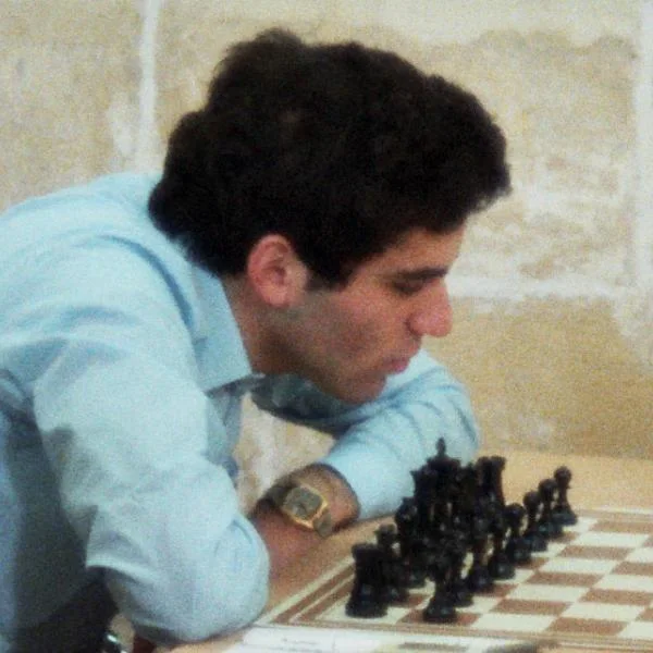 Garry Kasparov at the 1980 Chess Olympiad in Malta.