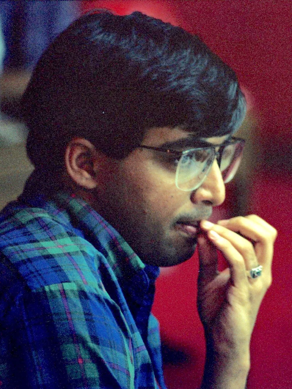 Viswanathan Anand at the 1992 Chess Olympiad in Manila.